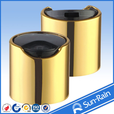 28/410 28/415 Glanzende gouden plastic kroonkurk-sluiting met aluminiumkraag