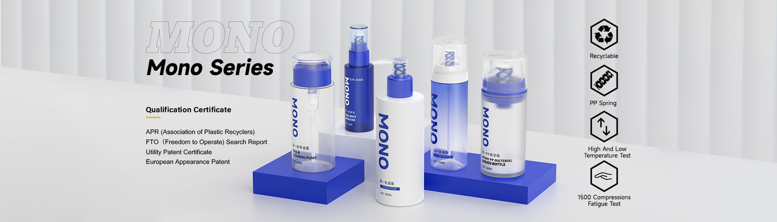 Kunststof cosmetische potten