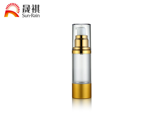 De Flessen Kosmetische Transparante Gouden Kraag Zonder lucht van de douanepomp ALS Lichaam SR-2108C