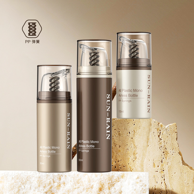 Luchtloze lotion Cosmetische huidverzorging Verpakking Pomp Fles Custom 15ml 30ml 50ml Cosmetische Mini