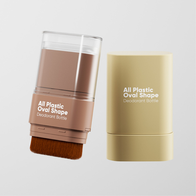 Fabrieksdirect kan kleuren aanpassen Stifting Stick alle plastic ovale vorm deodorant fles met een borstel