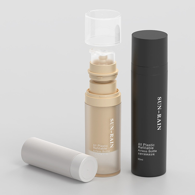 30 ml 50 ml pomp PET verpakking cosmetische vervangbare hervulbare PET dubbele wand gezicht crème fles