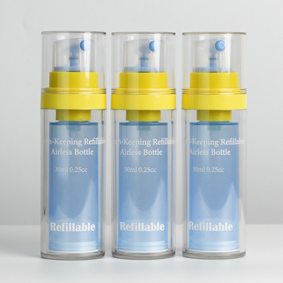 Fabrikanten Dubbelwandige PET-fles Hervulbare vershoudende 30 ml luchtloze pompfles